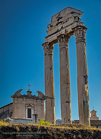 Three Columns Rome Italy