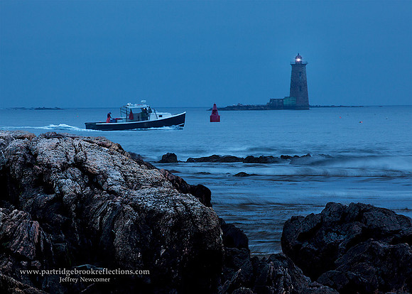 Whaleback Light, at Dawn, Odiorne Point State Park, Rye, New Ham