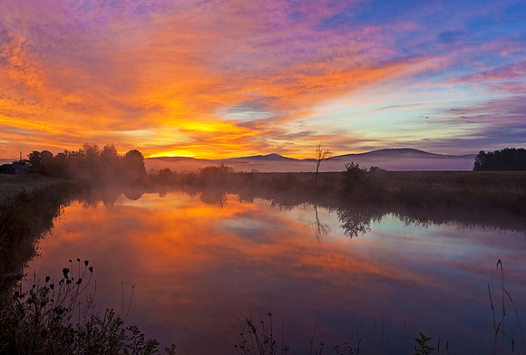 farm Pond sunrise, Barton, Vermont