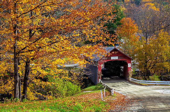 Autumn Green River Bridge, Guilford, Vt