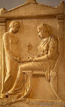 240909GraveSteleLady5thCenturyBCNatArchMuseumAthensGr
