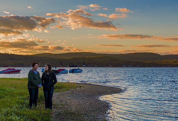 160925SusanAbigailLakeSunsetSpoffordNH