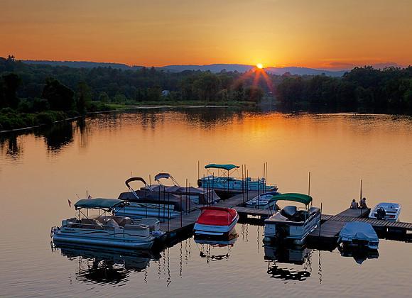 Sunset West River, Marina Restaurant,  Brattleboro